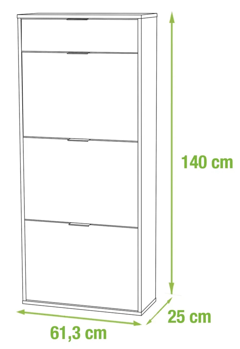 Zapatero One 3T Leroy Merlin + 1 cajón roble