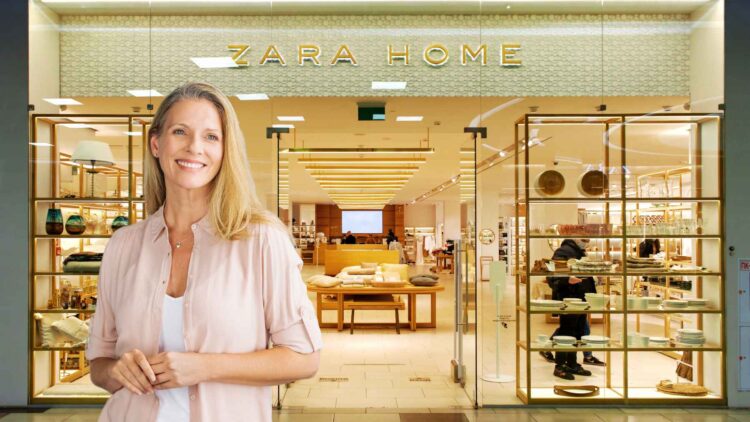 Zara Home estantería roble miel alta