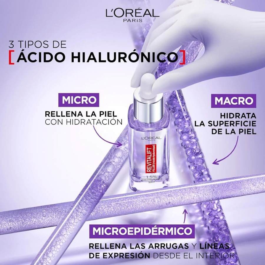 Amazon LOreal Paris Serum Antiedad Revitalift Filler (+ácido Hialurónico Puro), 30 ml