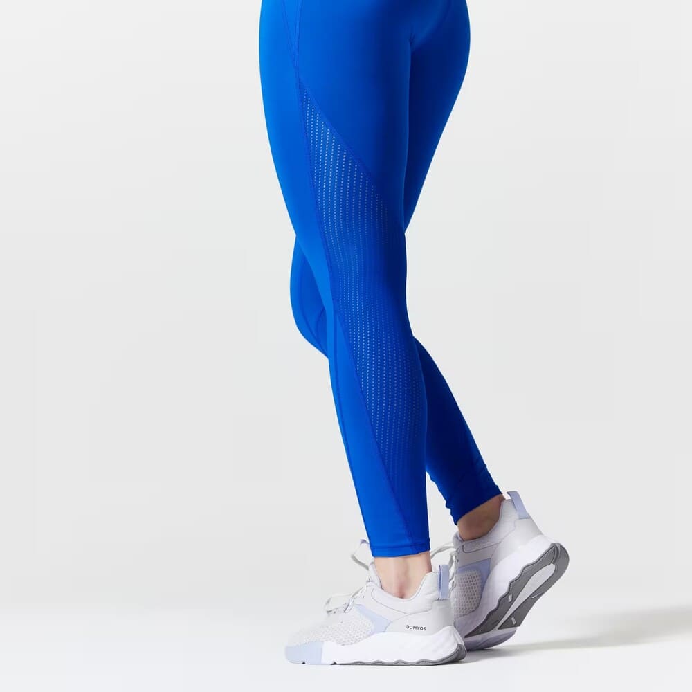 Mallas Leggings Decathlon Fitness Talle Alto Moldeador Cardio Mujer Azul