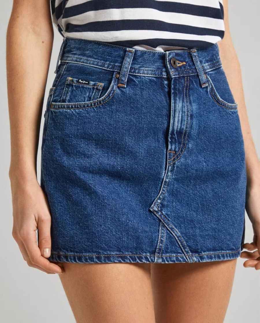 Pepe Jeans Falda corta vaquera fit regular y tiro medio El Corte Ingles