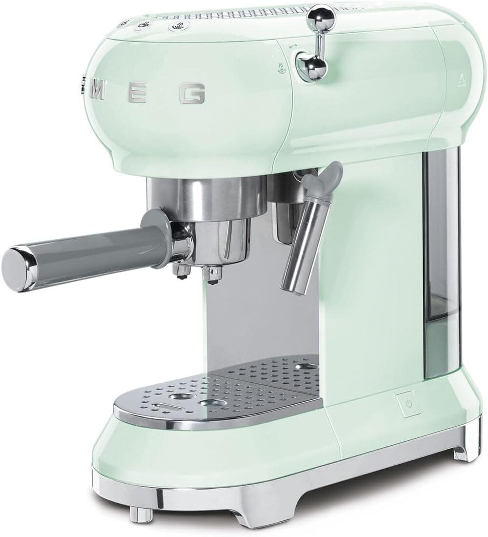 Smeg ecf01pgeu Espresso Amazon – Cafetera, color verde pastel