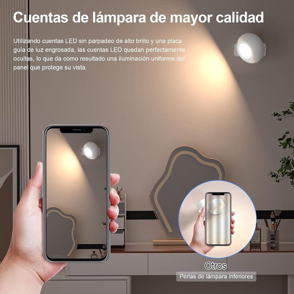 TRUMPETS Lámpara de Pared Amazon, LED Sin Cable