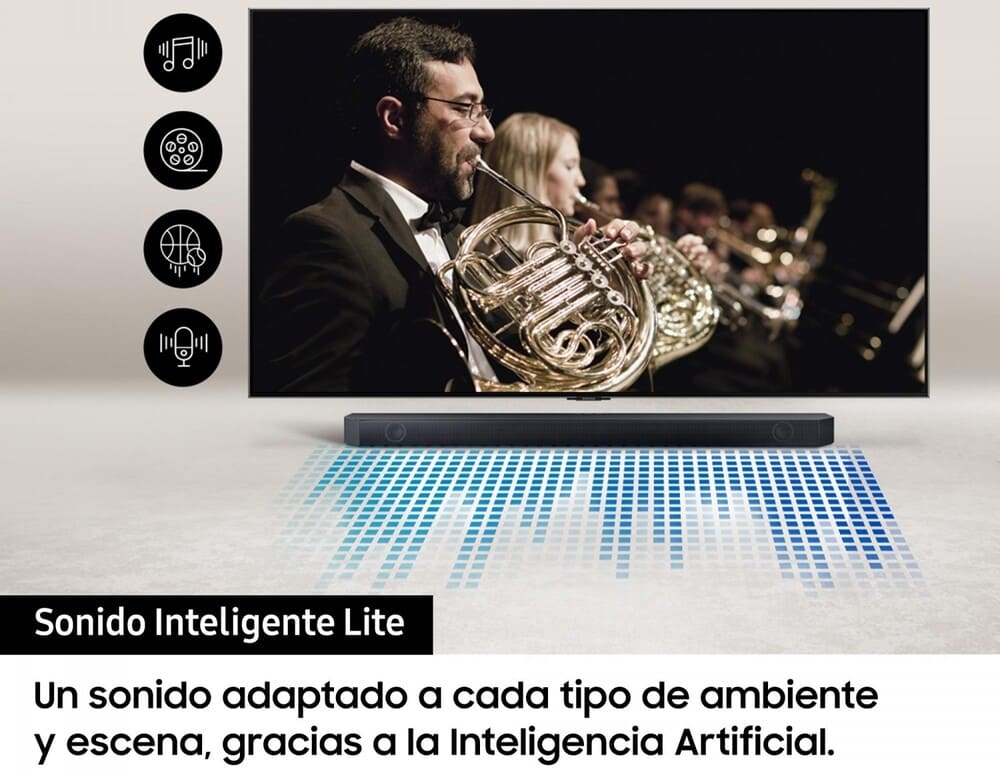 Barra de Sonido Samsung Carrefour HW-Q60C, ZF - Negro