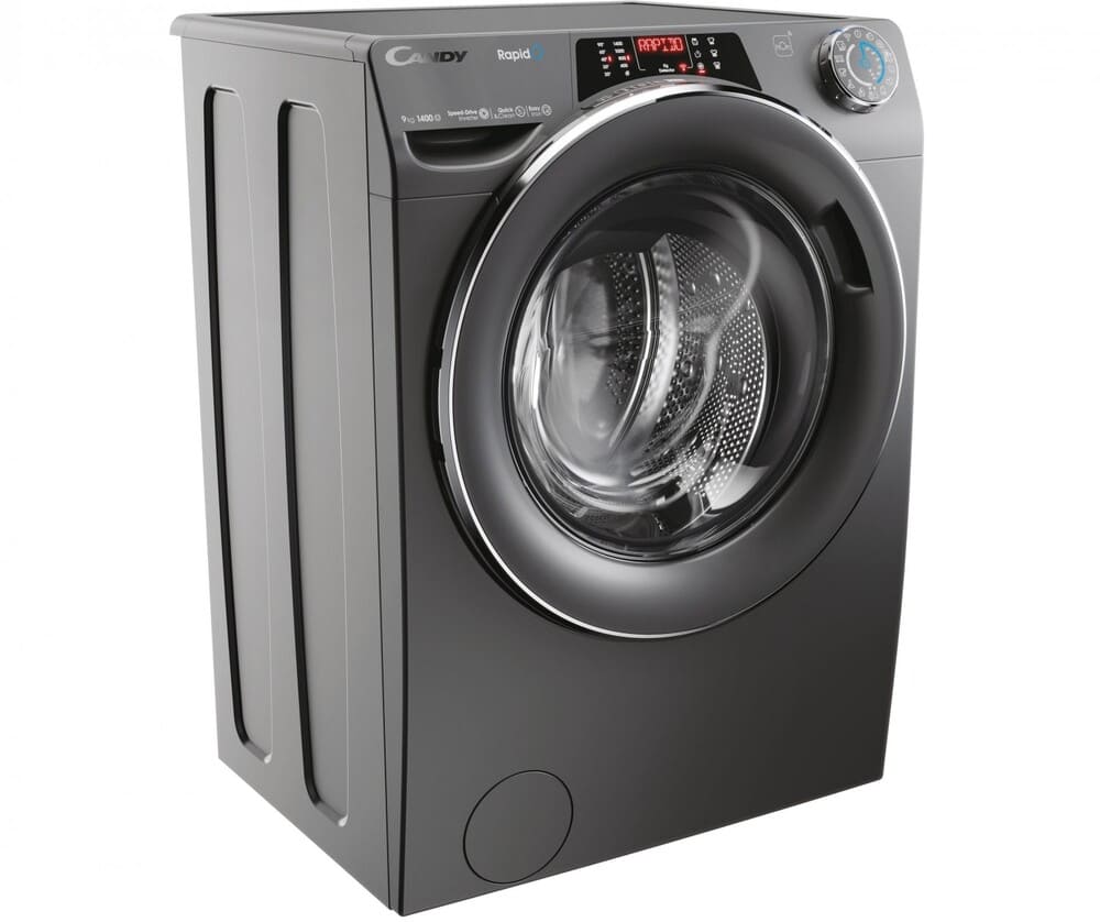 Carrefour Lavadora Candy RO1496DWMCRT, 1S, 9 kg, Carga Frontal, 1400 rpm, Wifi, Eficiencia A - Inox