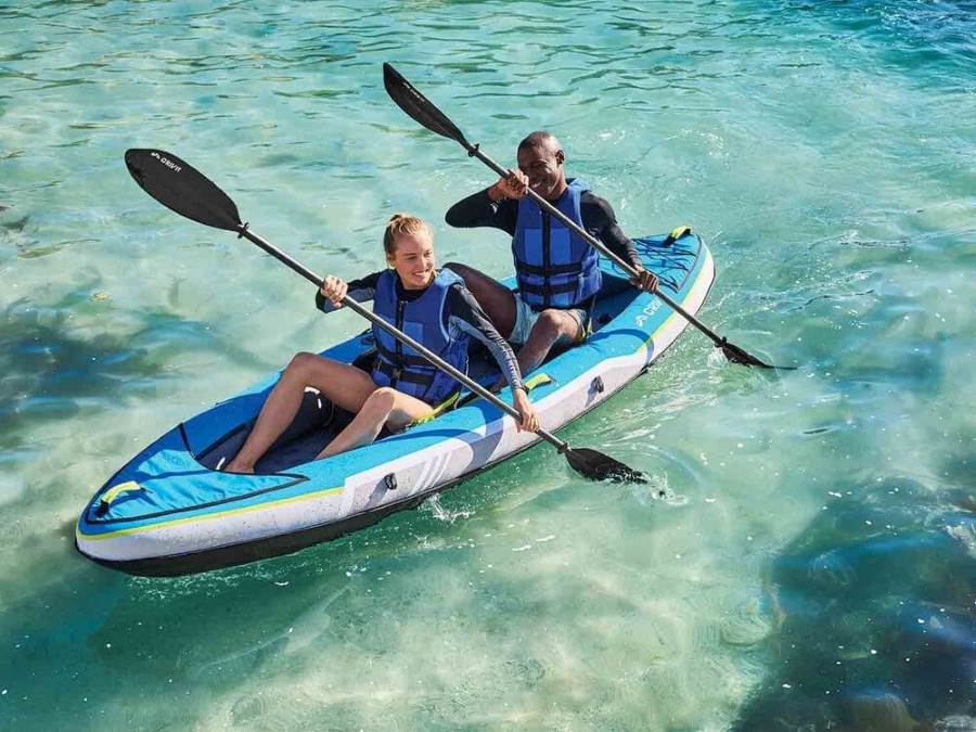 LIDL Kayak hinchable para 2 personas con 3 cámaras de aire 340 x 103 cm