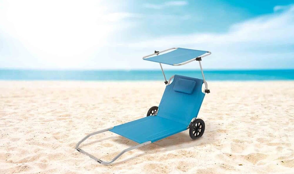 LIDL Tumbona de playa y carrito de transporte