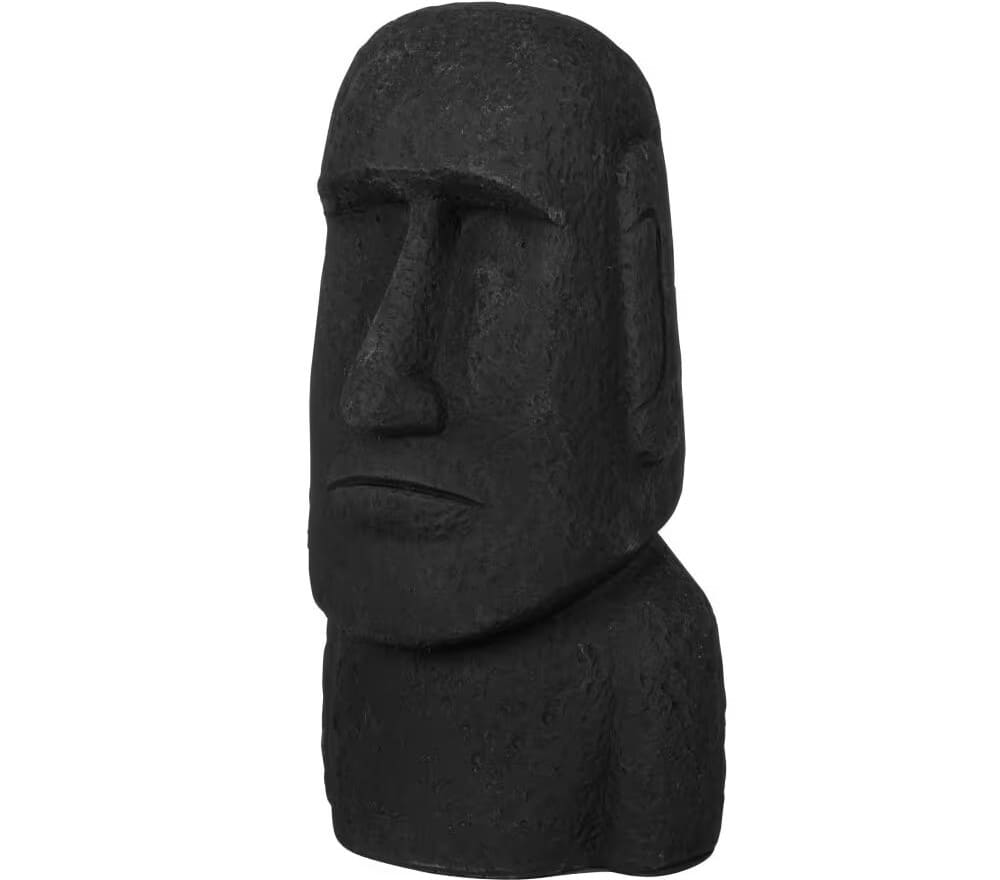 Maisons Du Monde Figura de rostro de cemento negro Alt. 26