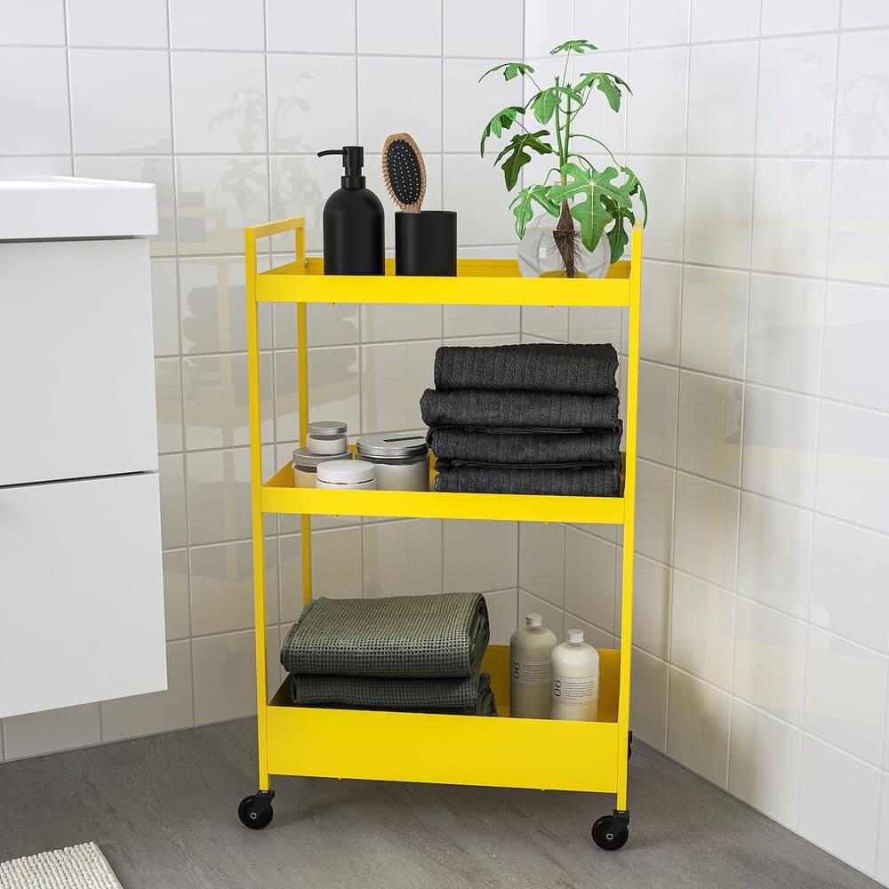 NISSAFORS Carrito IKEA, amarillo, 50.5x30x83 cm