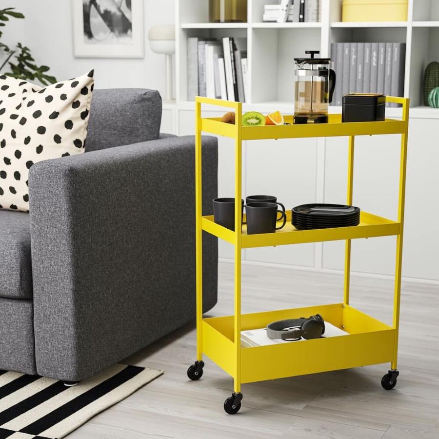 NISSAFORS Carrito, amarillo, 50.5x30x83 cm IKEA