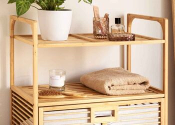 Sklum Cesto para Colada con Estante de Bambú