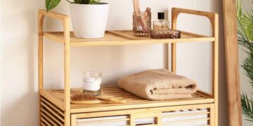 Sklum Cesto para Colada con Estante de Bambú