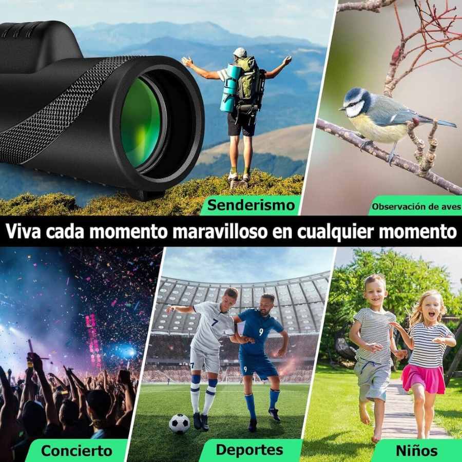 Amazon Telescopio Monocular 40X60 Monoculares de Largo Alcance Telescopio Terrestre Zoom para Movil Impermeable