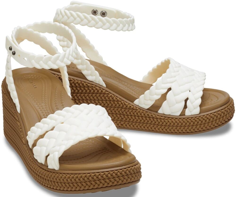 Crocs Sandalias con cuña de mujer Brooklyn trenzada W