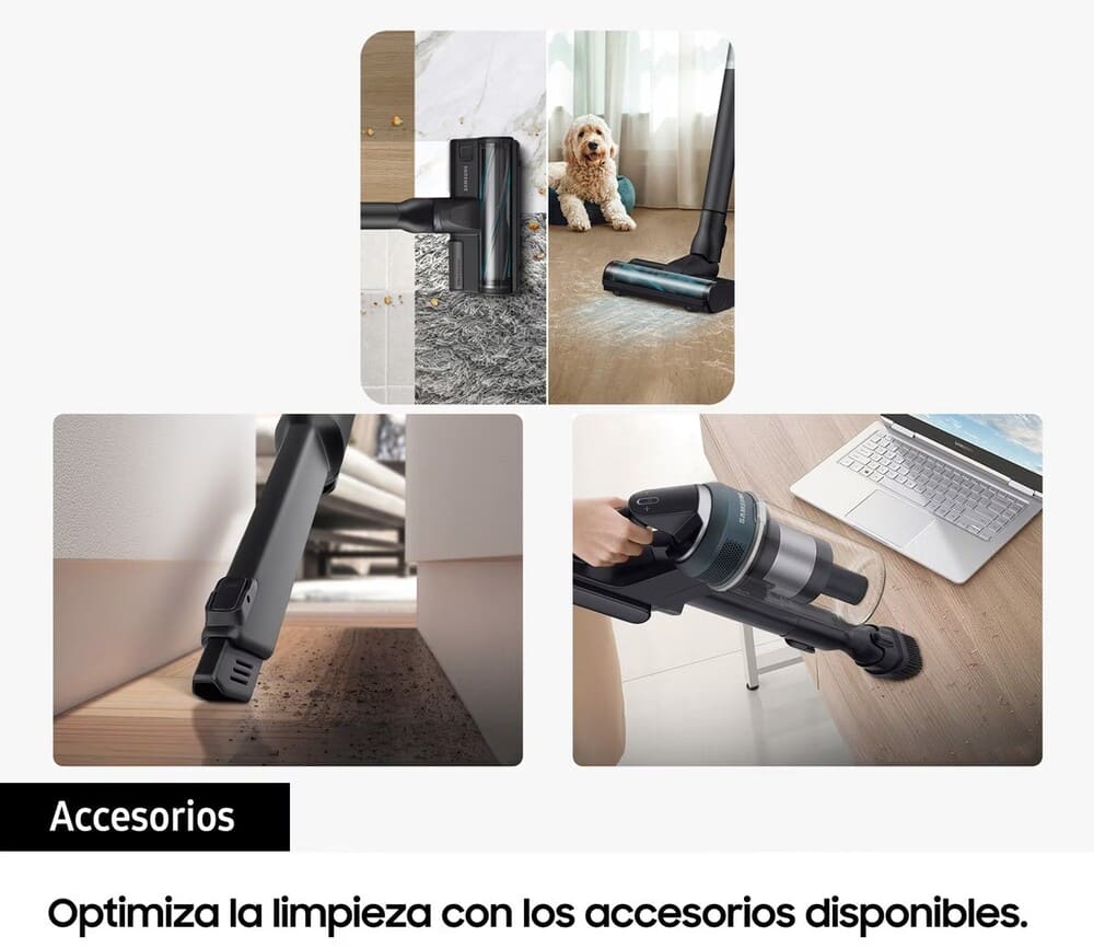 El Corte Ingles Aspirador de escoba recargable Samsung Jet 75 Multi Cyclonic con Motor Digital Inverter