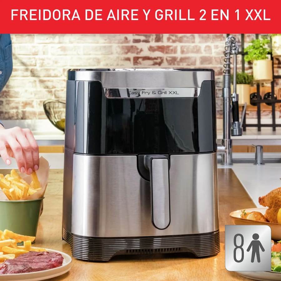 Freidora de aire Media Markt - Moulinex Easy Fry & Grill XXL EZ801D, 6.5 L