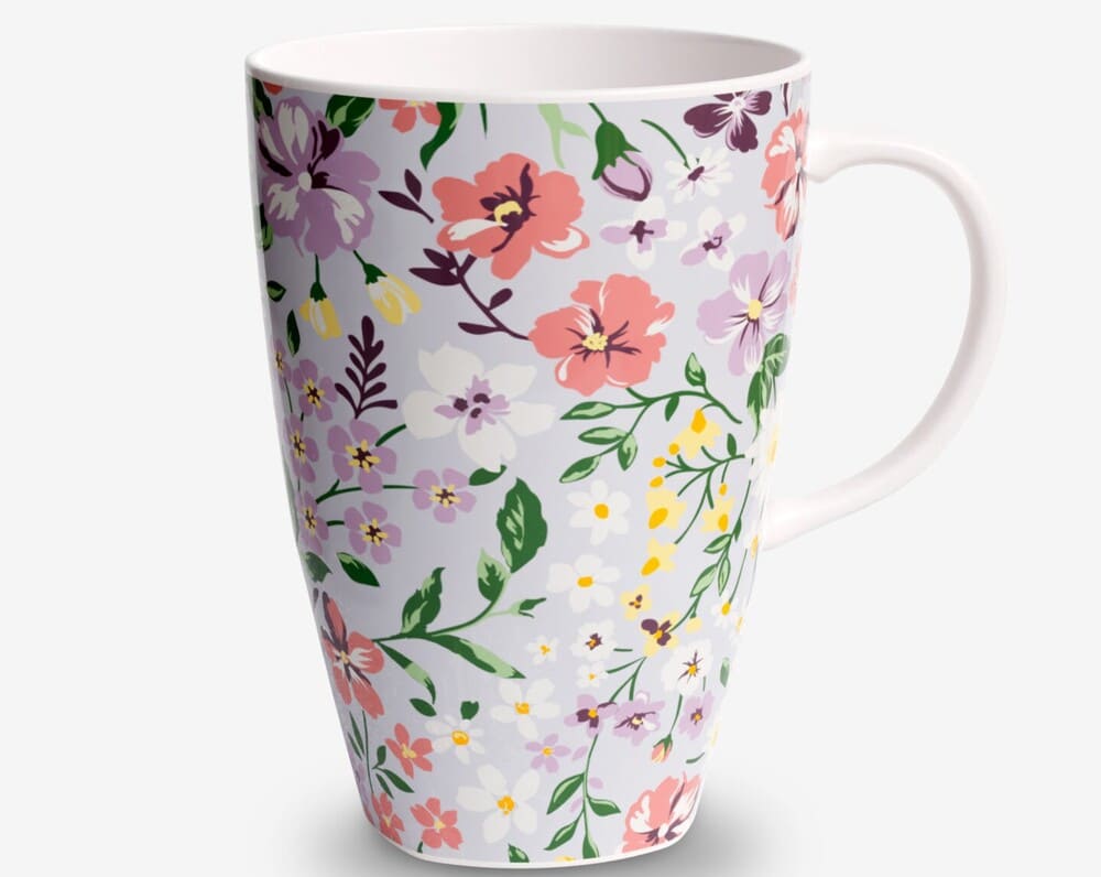 Pepco Taza de cerámica con flores coloridas