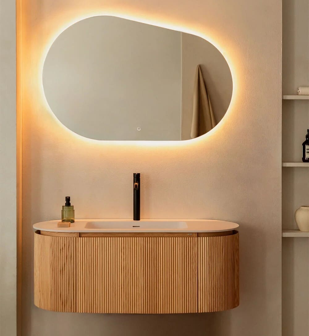 Sklum Espejo Ovalado para Baño con Luz LED Meunier