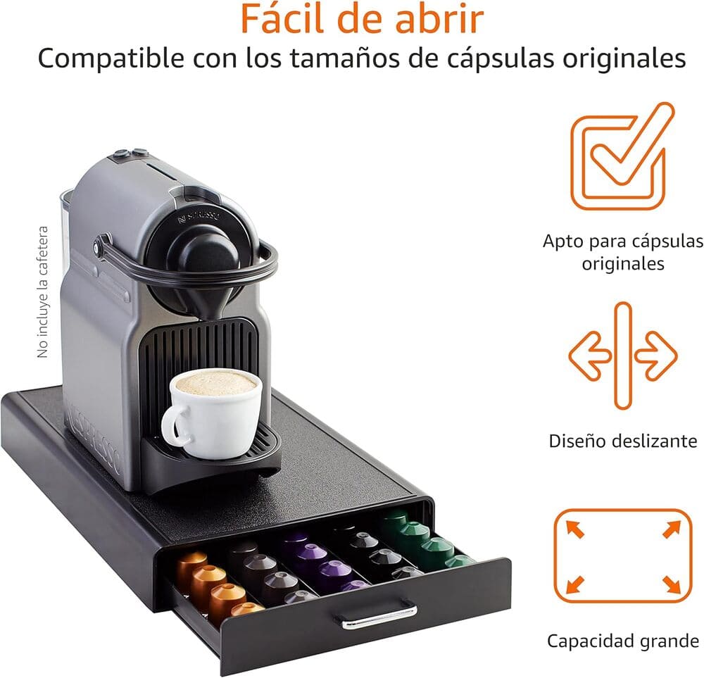 1 Cajón de Plástico para almacenar cápsulas Nespresso Originalline Amazon