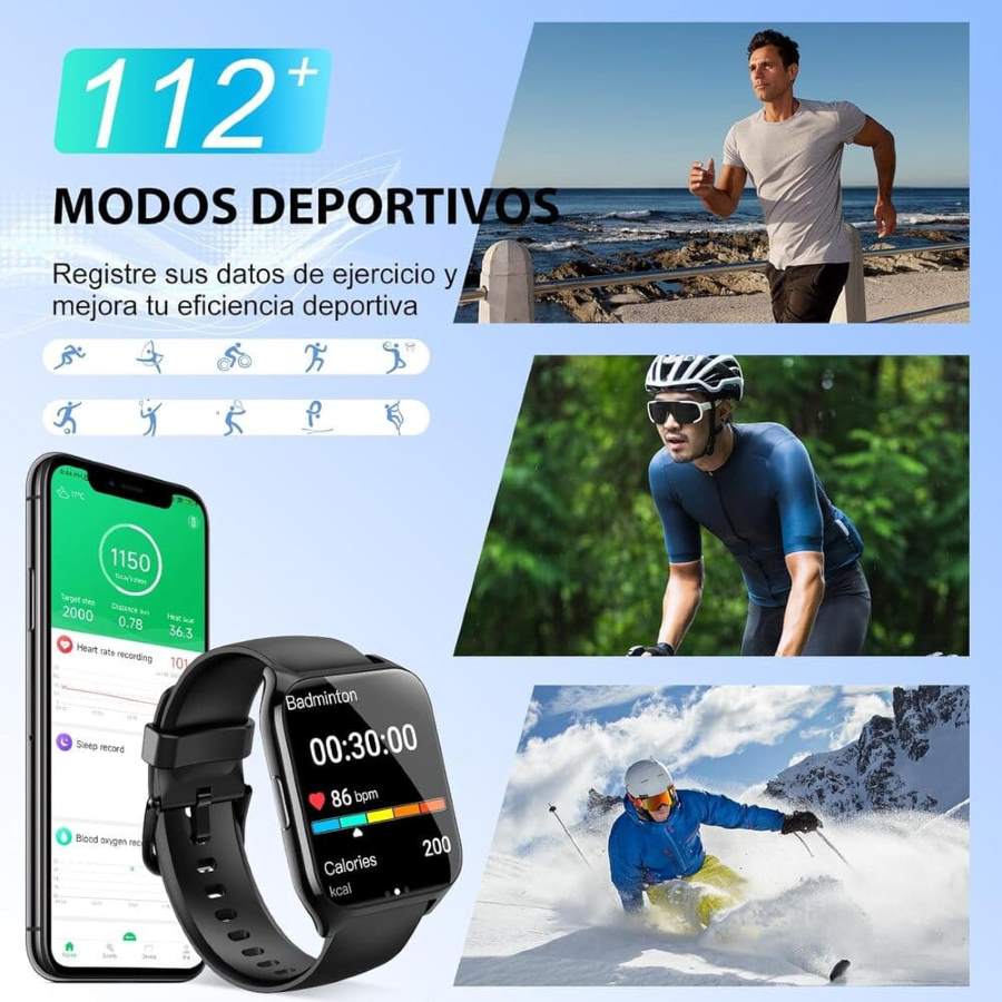 Amazon Reloj Inteligente Hombre Mujer, 1.85in Smartwatch con Llamadas y Mensajes (2)