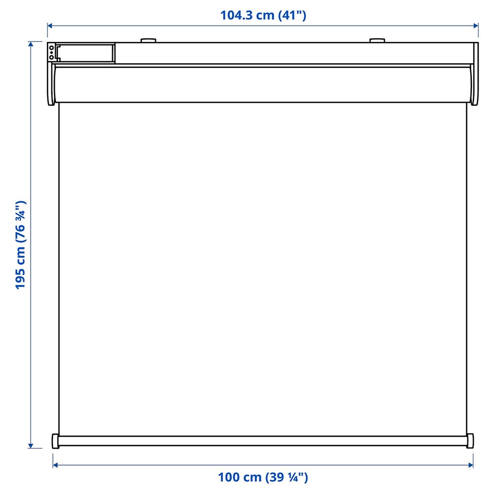 IKEA FYRTUR Estor opaco, inteligente inalámbrico, a pilas gris, 100x195 cm