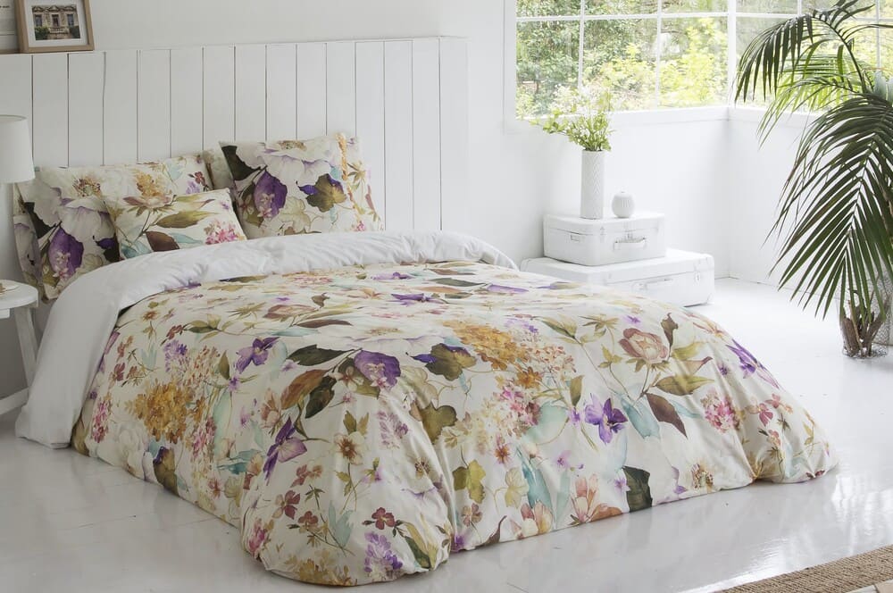 Maisons Du Monde Funda nórdica 100 algodón con estampado floral 140x200 cm