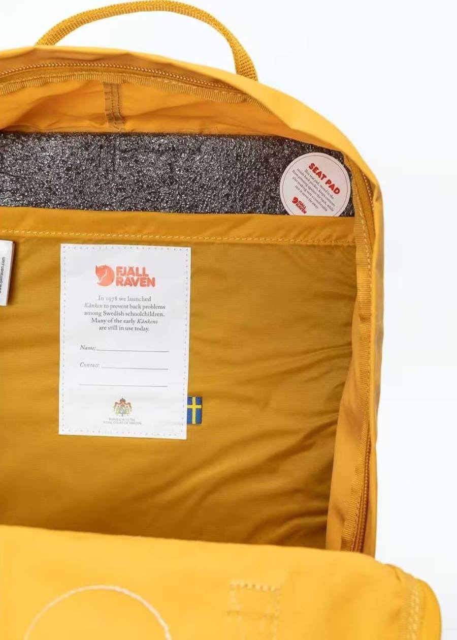 Mochila para caminar Fjallraven Kanken ochre 16 litros perlante Decathlon