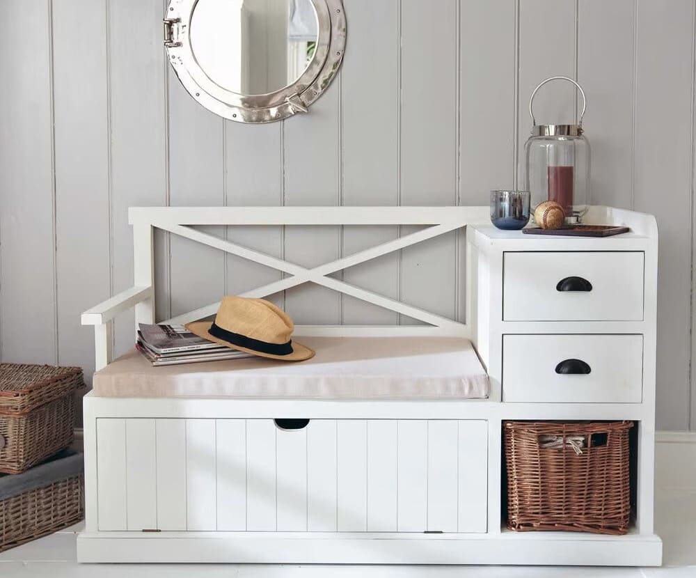 Mueble de entrada blanco Maisons Du Monde