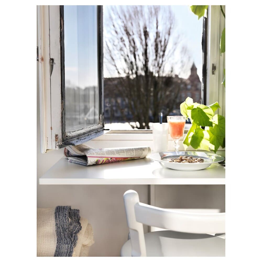 NORBERG Mesa plegable de pared, blanco, 74x60 cm IKEA