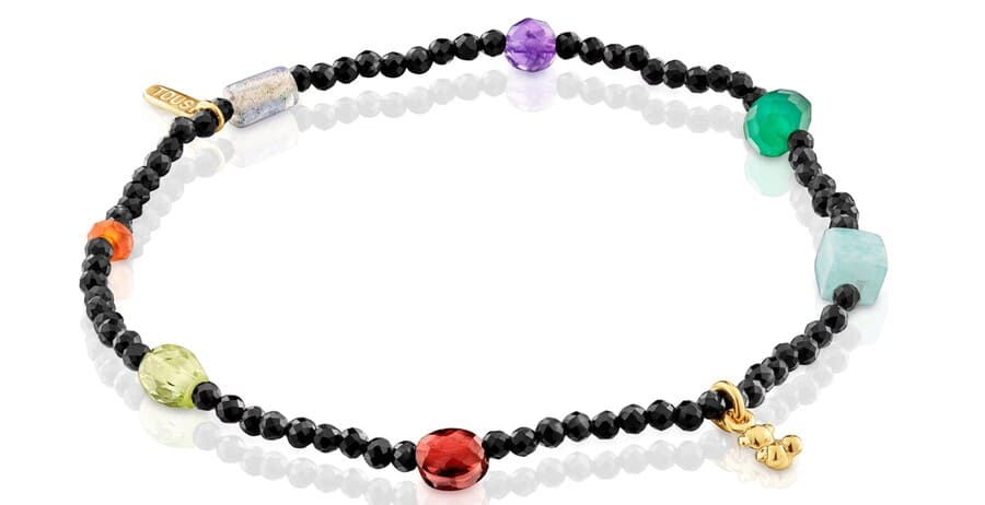 Pulsera elástica con baño de oro Bold Bear