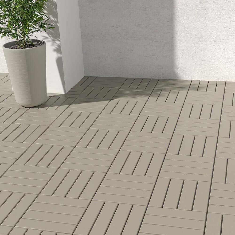 RUNNEN Suelo exterior IKEA suelo terraza, beige, 0.81 m²