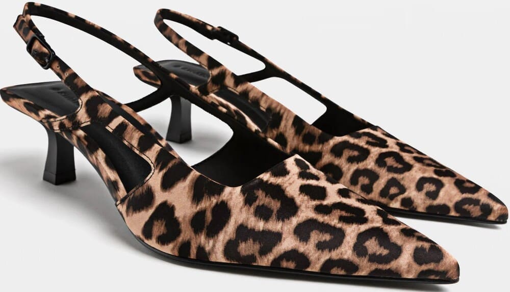 Stradivarius Zapatos Kitten Print Leopardo