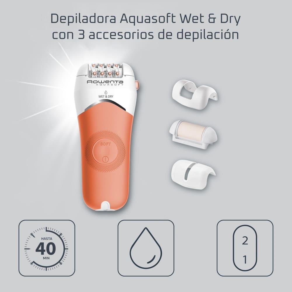 Carrefour Depiladora Rowenta Aquasoft Wet & Dry EP4920