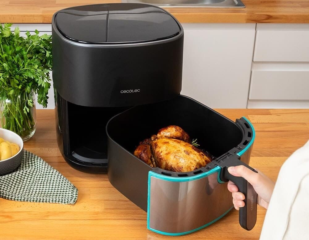 Cecotec Freidora de Aire sin Aceite de 6.5L Cecofry Fantastik Inox 6500 Pack, Air Fryer Amazon