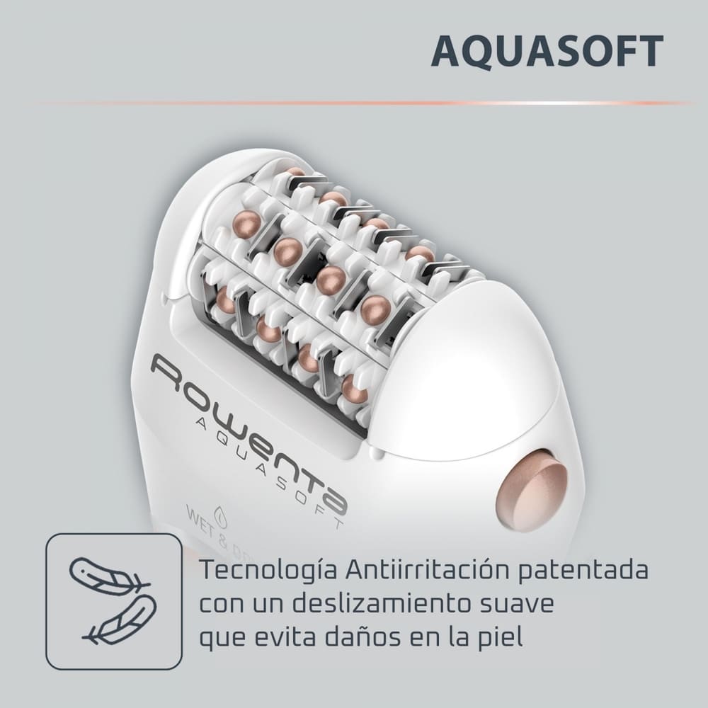 Depiladora Rowenta Aquasoft Wet & Dry EP4920 Carrefour