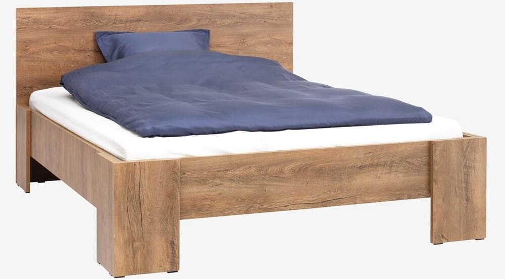 Estructura cama VEDDE 180x200 roble salvaje con somier JYSK