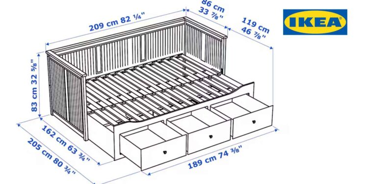 Ikea estructura diván HEMNES