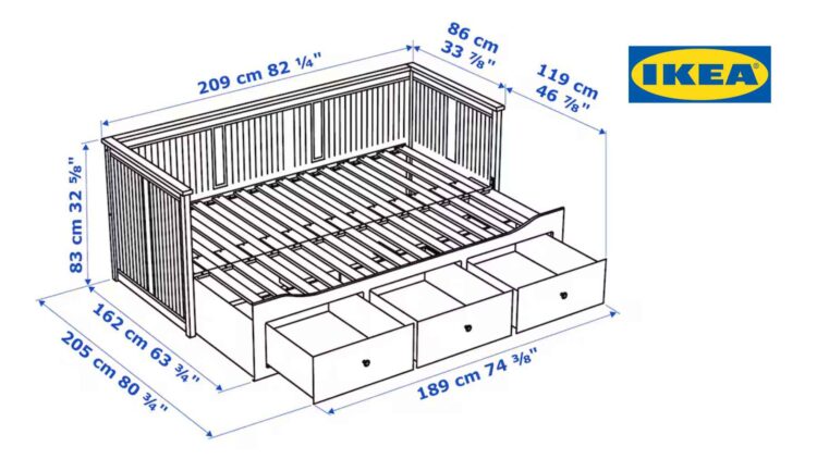 Ikea estructura diván HEMNES