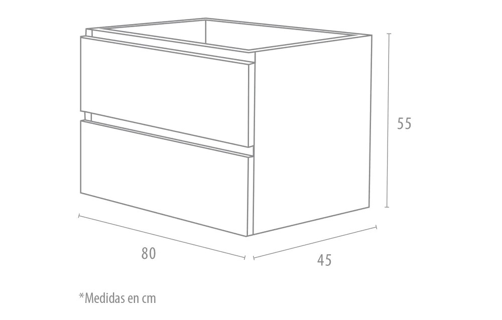 Mueble de baño con lavabo Belic blanco 80x45 cm de Leroy Merlin