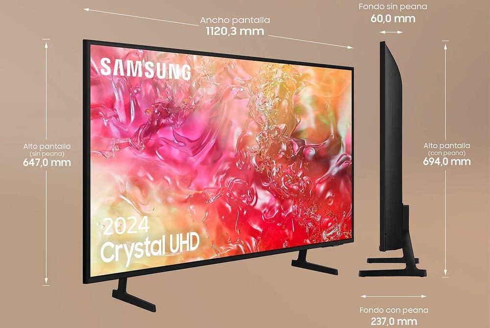 TV LED 50in - Samsung TU50DU7175UXXC, UHD 4K, Procesador Crystal 4K Media Markt