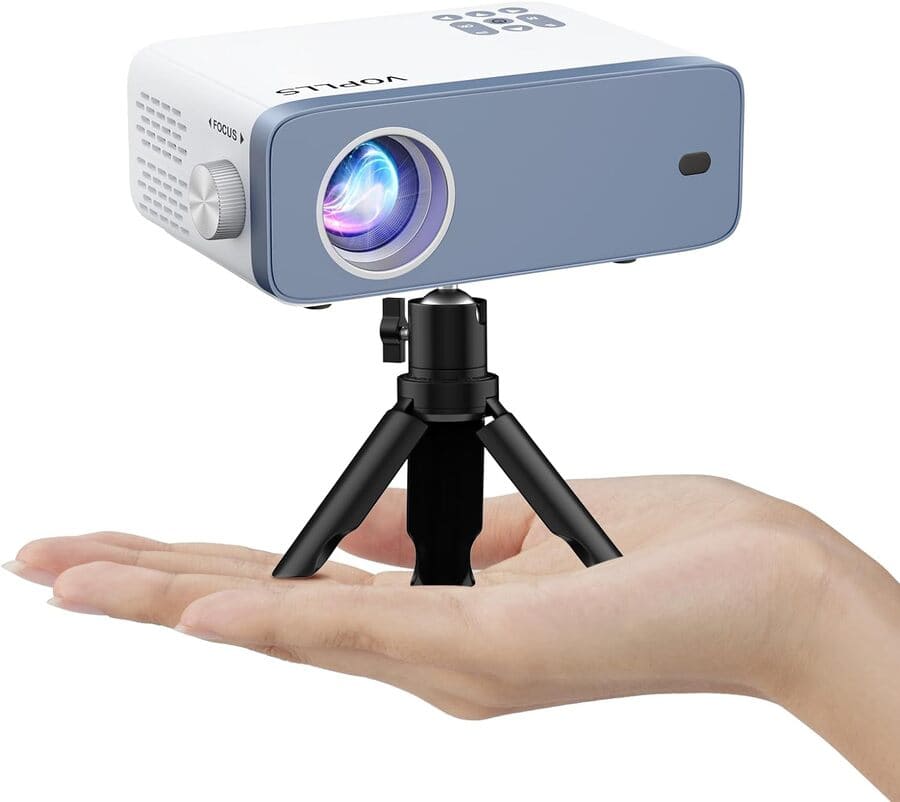 Amazon Mini Proyector Portatil con Tripode, 12000 Lumen Videoproyector Cine en Casa