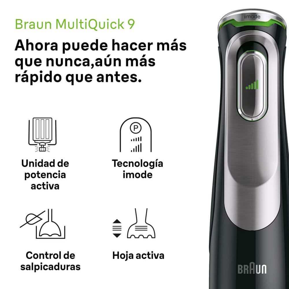 Batidora de mano Braun Minipimer MultiQuick 9 MQ9135XI SmartSpeed avanzado