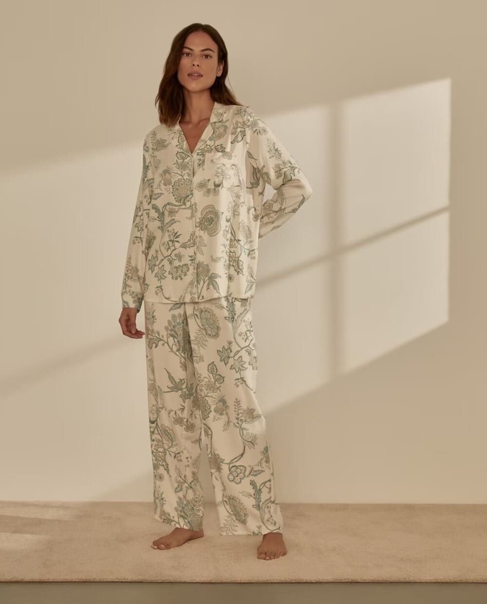 El Corte Ingles Énfasis Pijama largo camisero de mujer