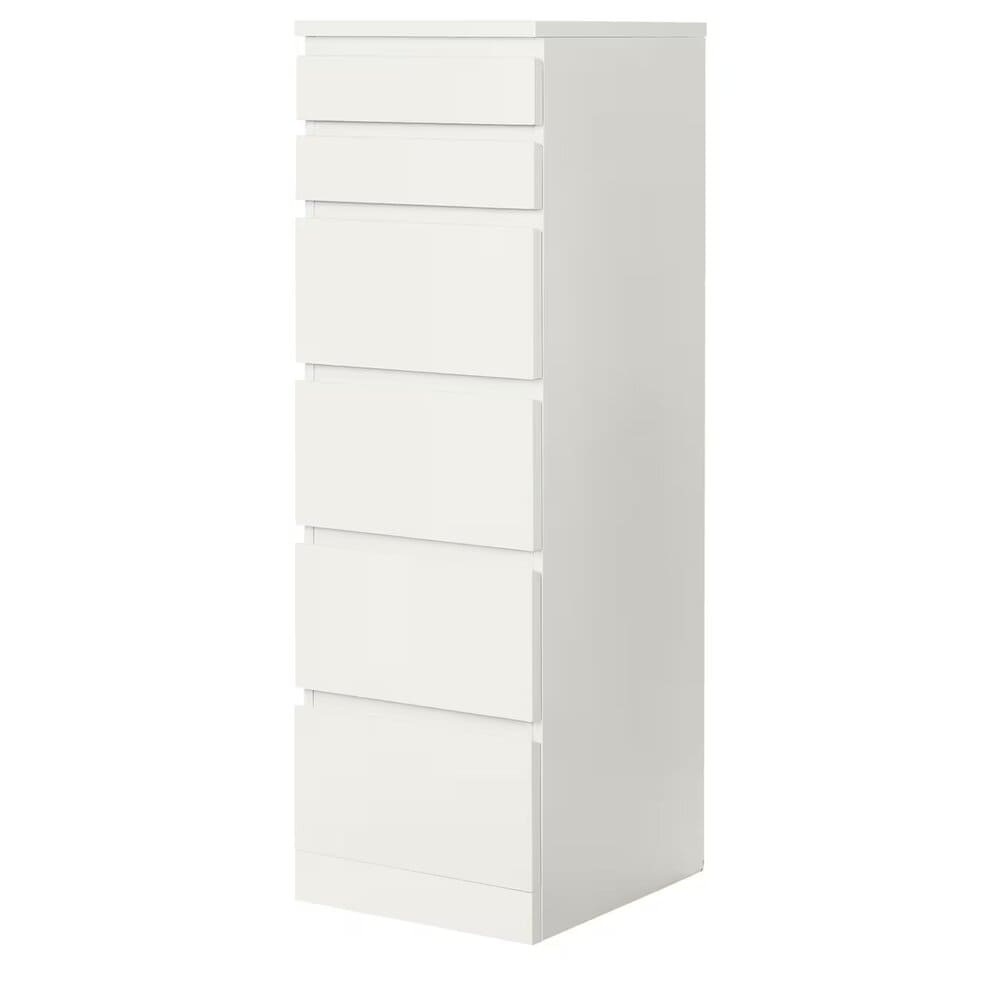 MALM Cómoda de 6 cajones