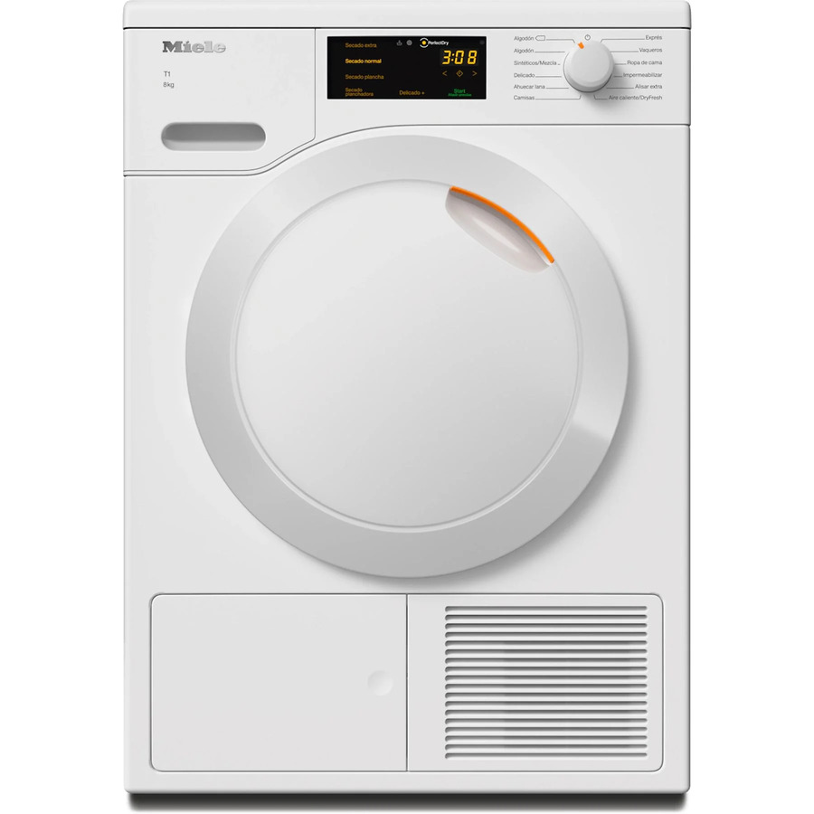 Media Markt Secadora bomba de calor - Miele TCC220WP Active, 8 kg, 11 programas, EcoDry, FragranceDos, Blanco