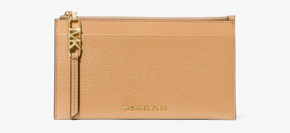 Michael kors Tarjetero de mujer de piel granulada con logotipo