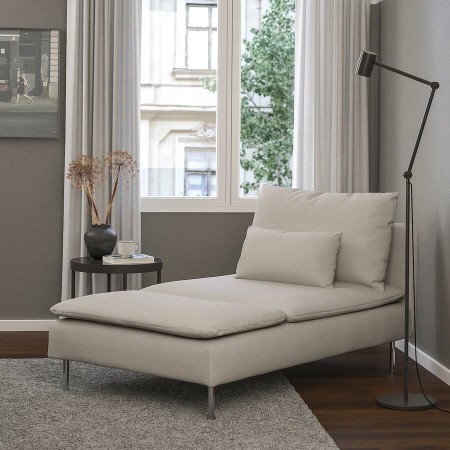 SÖDERHAMN Chaiselongue, Fridtuna beige claro