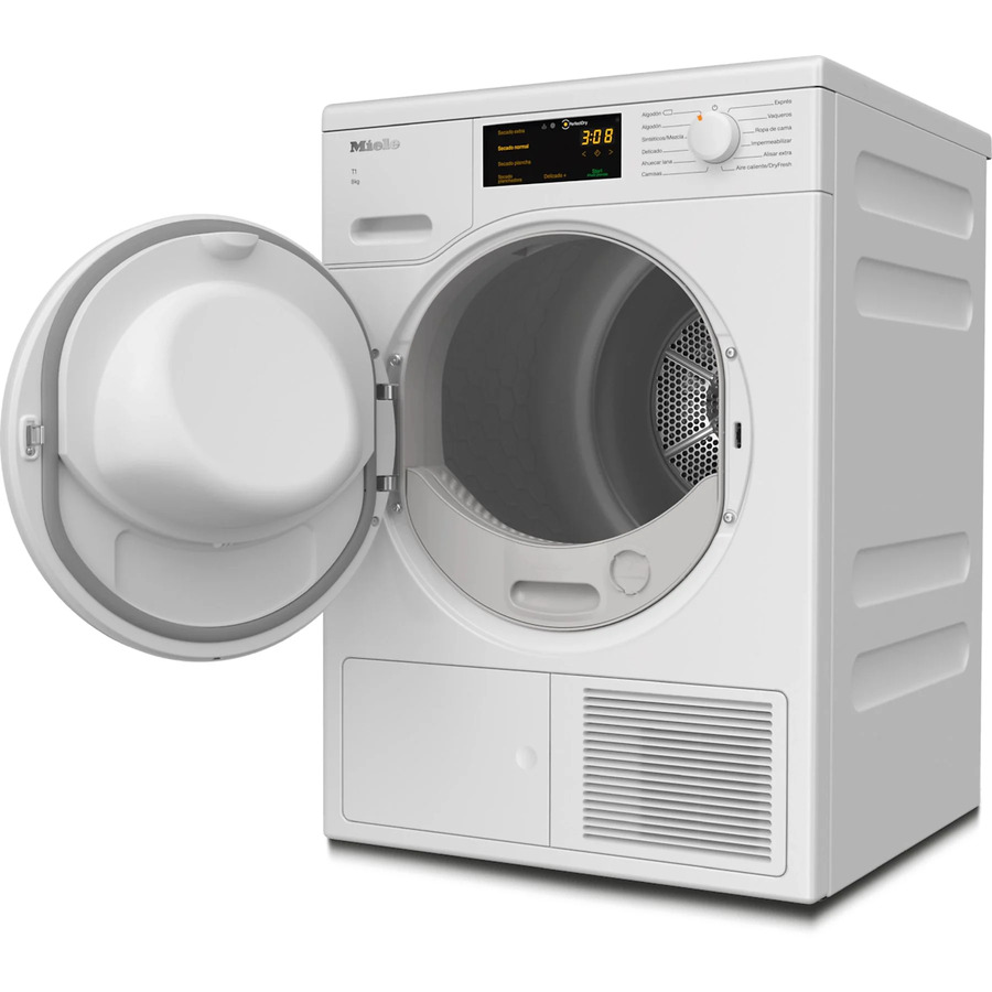 Secadora bomba de calor - Miele TCC220WP Active, 8 kg, 11 programas, EcoDry, FragranceDos, Blanco