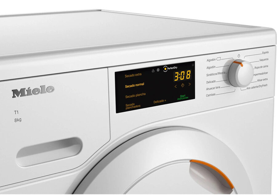 Secadora bomba de calor - Miele TCC220WP Active, 8 kg, 11 programas, EcoDry