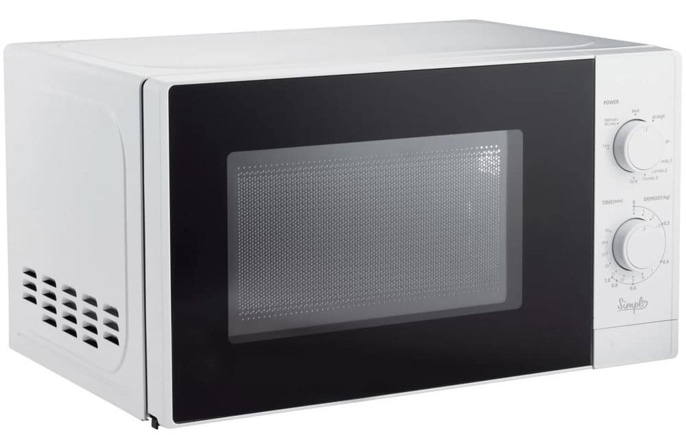 Carrefour Microondas con Grill Simpl SMG20L-24, 700 W, 20 L, 9 Niveles de Potencia - Blanco